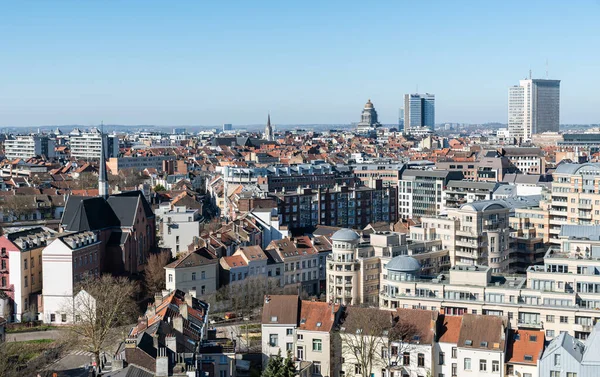 Brussels Capital Region Belgium 2022 High Angle View Brussels Skyline — Stock Photo, Image