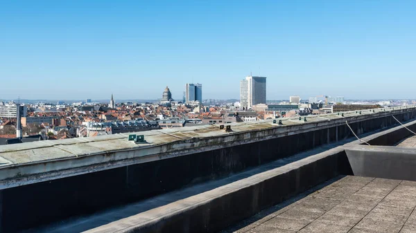 Región Bruselas Capital Bélgica 2022 Terraza Hormigón Vistas Horizonte —  Fotos de Stock