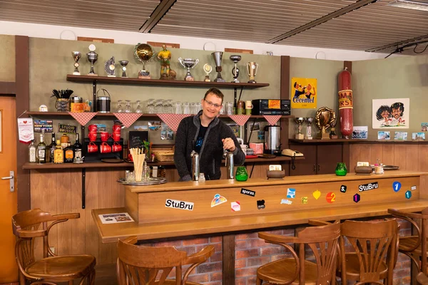 Schaerbeek Brussels Capital Region Belgia 2022 Kafe Dengan Bar Dan — Stok Foto