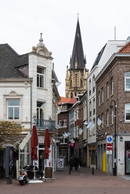 Sittard,  Limburg, The Netherlands - 04 08 2022 - The old market square and local tourists