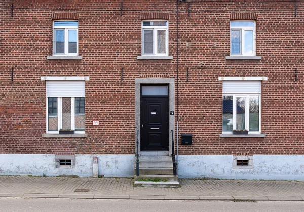 Neerhespen Flemish Brabant Belgium 2022 Traditional Brick Stone House Facade — Stockfoto