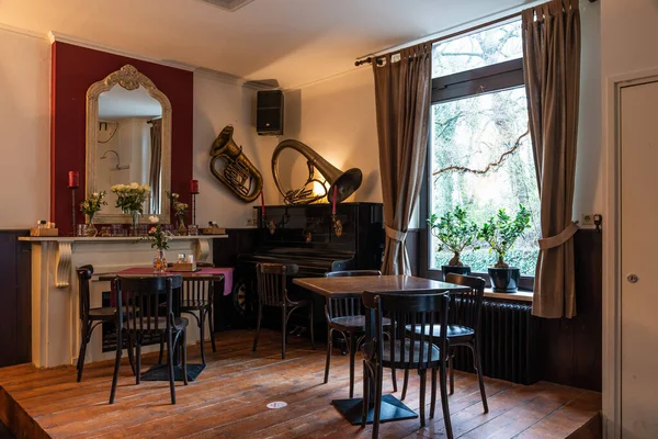 Mheer Limburg Netherlands 2022 Interior Cafe Quanten Local Village Pub — Stok Foto