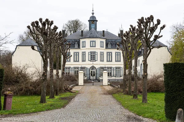 Obbicht Limburg Holandia 2022 Biały Zamek Aleja Regionu — Zdjęcie stockowe