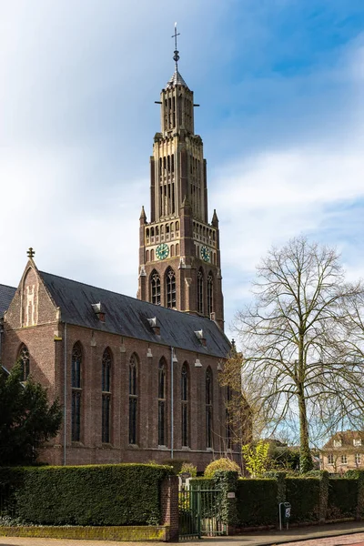 Echt Limburg Netherlands 2022 Tower Landricus Catholic Church — Stok fotoğraf