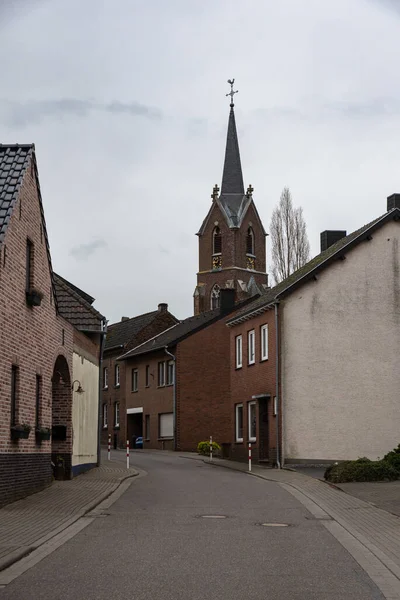 Tuddern North Rhine Westphalia Germany 2022 Church Streets Village — 图库照片