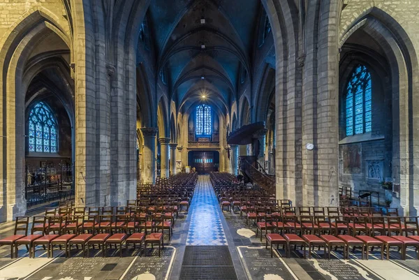Anderlecht Brussels Capital Region 2019 Interior Design Gothic Catholic Church — Stockfoto