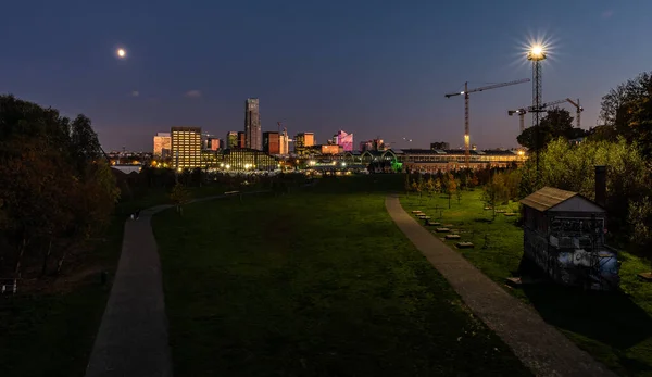 Molenbeek Brussels Capital Region Belgium 2019 View Brussels Skyline Just — Stock Photo, Image