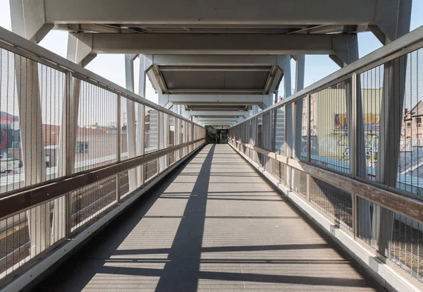 Anderlecht Brussels Hoofdstedelijk Gewest België 2020 Verlaten Metalen Doorgang Naar — Stockfoto