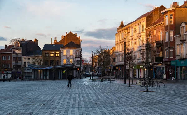 Jette Brussels Capital Region Belgium 2020 Place Miroir Main Town — Stock Photo, Image