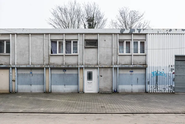 Molenbeek Brussels Capital Region Bélgica 2020 Casa Contenedor Vintage Con — Foto de Stock