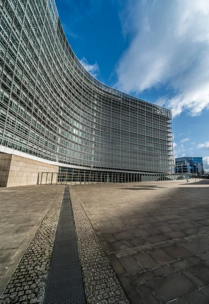 Brüksel Avrupa Bölgesi, Brüksel Başkent Bölgesi - Belçika - 02 17 2020 Haç şekilli Berlaymont binası
