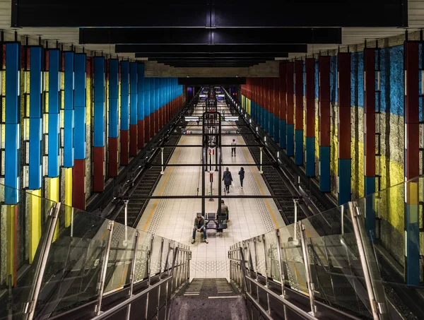 Laeken Brussels Capital Region Bélgica 2020 Colorido Diseño Contemporáneo Estación — Foto de Stock