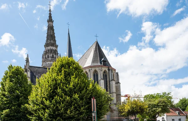 Anderlecht Región Bruselas Capital Bélgica 2022 Atrás Iglesia Gótica San — Foto de Stock