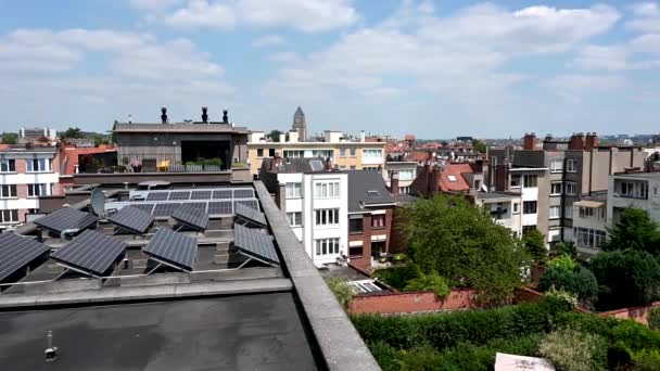 Jette Brüsszel Főváros Régió Belgium 2022 Panoráma Városkép Lakóövezetre — Stock videók