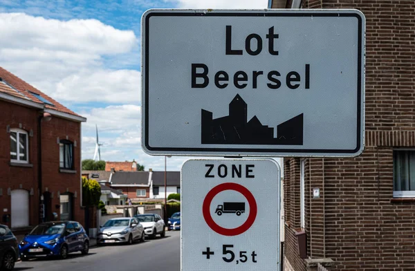 Beersel Flamand Brabant Régió Belgium 2022 Falu Önkormányzat Jele — Stock Fotó