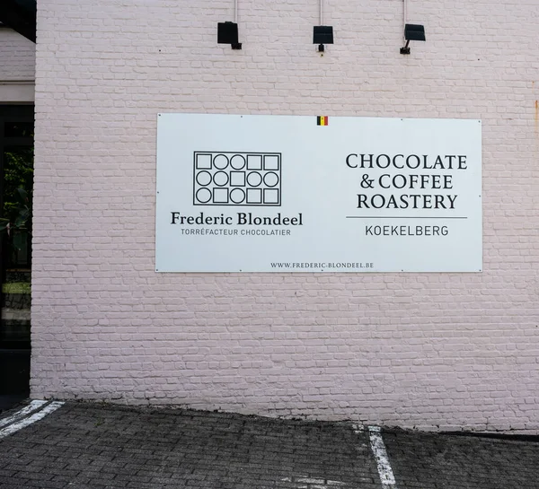 Koekelberg Brussels Capital Region Belgium 2022 Sign Blondeel Luxury Chocolate — Foto de Stock