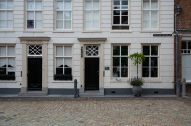 Heusden, Gelderland, The Netherlands, 08 11 2022 - Traditional houses and cobble stone streets of the village