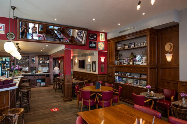 Lier Antwerp Province Belgium 2022 Wooden Interior Design Traditional Cafe — Stok Foto