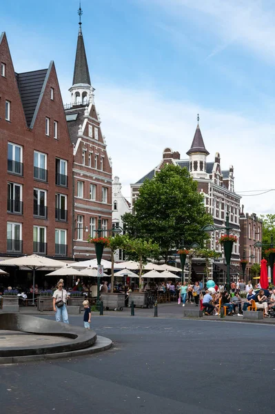 Breda North Brabant Netherlands 2022 People Summer Clothes Walking Van — Stockfoto