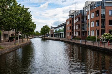 Meppel, Overijssel, The Netherlands, 20 07 2022 - Houses at the border of the canal