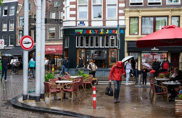 Amsterdam North Holland Netherlands 2022 Coffeeshop Square Old Town — Foto de Stock