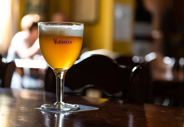 Kessel Región Flamenca Brabante Bélgica 2022 Primer Plano Una Cerveza — Foto de Stock