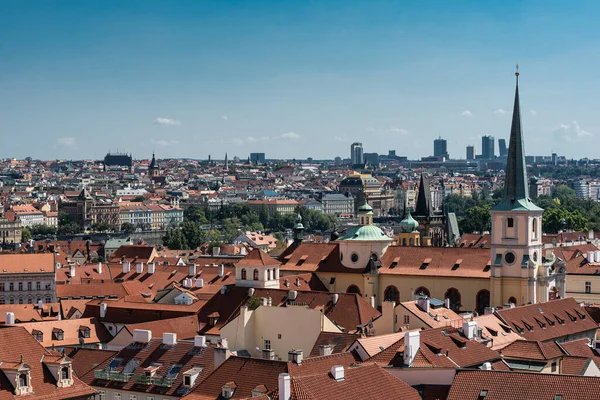 Praga República Checa 2020 Vista Panorámica Desde Arriba Sobre Ciudad — Foto de Stock