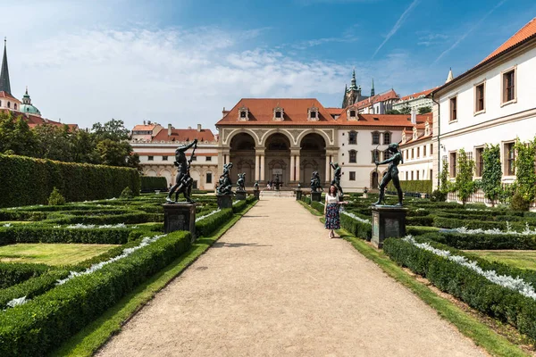 Прага Чехія 2020 Панорамний Вид Парки Сад Пам Ятник Сенату — стокове фото