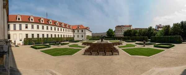 Praag Tsjechië 2020 Panoramisch Uitzicht Parken Tuin Monument Van Senaat — Stockfoto