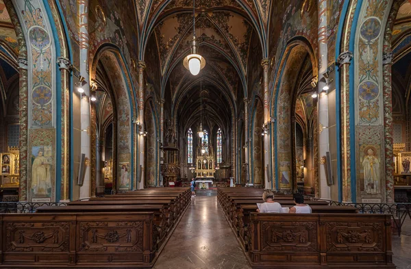 Prag Tschechische Republik 2020 Innenausstattung Der Basilika Sankt Peter Und — Stockfoto