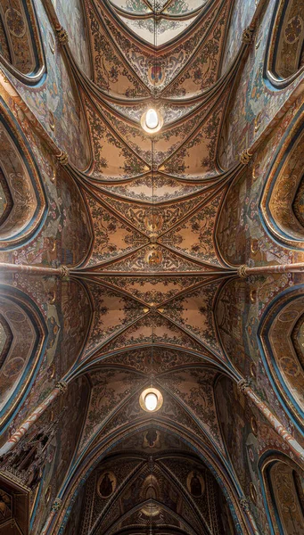 布拉格 捷克共和国 2020年圣彼得和保罗大教堂的最高装饰天花板 — 图库照片