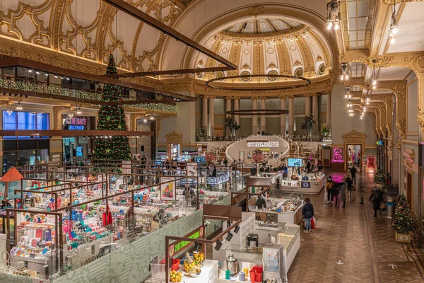 Antwerp Flanders Belgium 2020 Historical Ballroom Renovated Luxury Shopping Mall — Stock Photo, Image