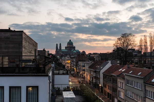 Jette Region Hlavního Města Bruselu Belgie 2019 Pohled Moderní Bytový — Stock fotografie