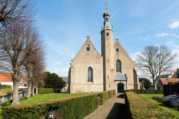 Damme Région Flamande Belgique 2021 Église Catholique Médiévale Jardins Environnants — Photo