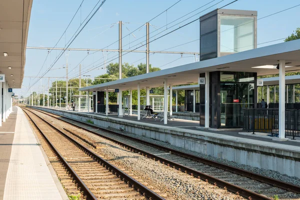 Liedekerke Región Flandes Oriental Bélgica 2021 Estación Plataforma Vías Férreas —  Fotos de Stock