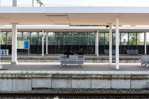 Liedekerke Región Flandes Oriental Bélgica 2021 Estación Plataforma Vías Férreas —  Fotos de Stock