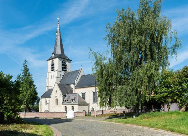 Kobbegem Région Flamande Brabant Belgique 2021 Route Pavée Église Catholique — Photo