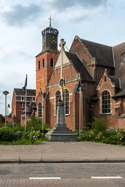 Zemst Flaman Brabant Bölgesi Belçika 2021 Pazar Meydanı Şehir Merkezi — Stok fotoğraf
