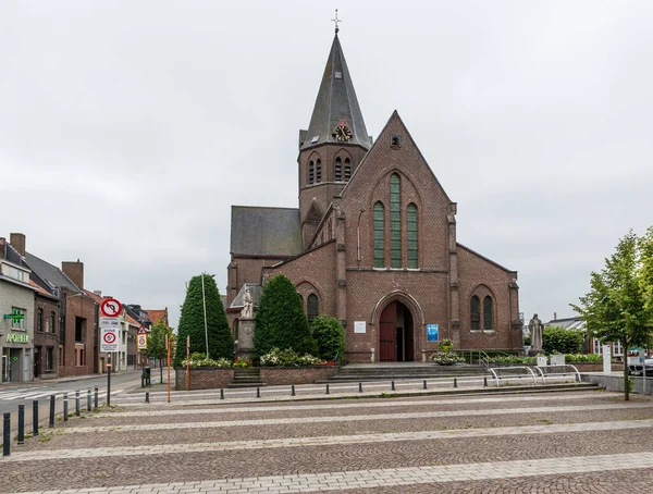 Bissegem Região Flandres Ocidental Bélgica 2021 Igreja Católica Cristã Aldeia — Fotografia de Stock