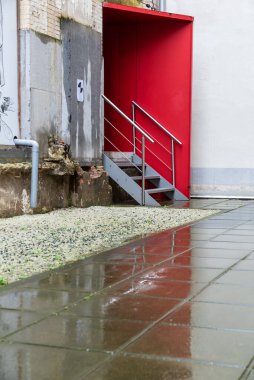 Brüksel Eski Kent, Brüksel Başkent Bölgesi - Belçika - 09 10 2021 Coudenberg Müzesi Sanayi Stili İç Mahkemesi