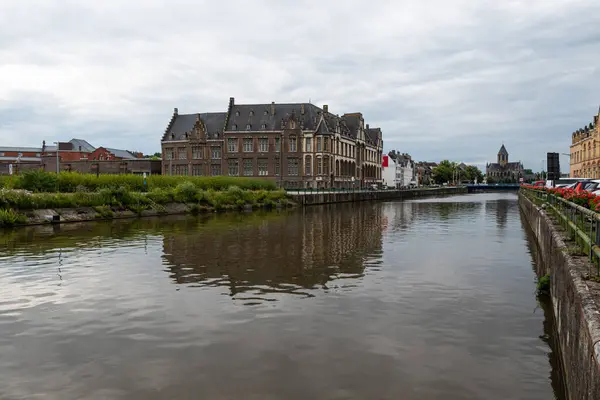 Ename Oost Vlaanderen België 2021 Uitzicht Oevers Van Schelde — Stockfoto