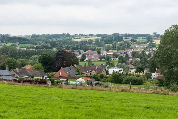 Michelbeke Brakel Região Flandres Bélgica 2021 Vista Paisagem Sobre Aldeia — Fotografia de Stock