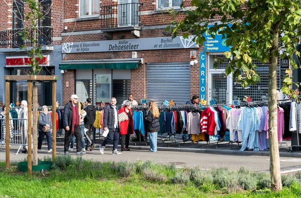 ジェット ブリュッセル首都圏 ベルギー 2022 ファッション屋台週末市場 — ストック写真