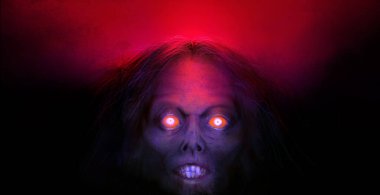 İllüstrasyon terör zombisi. Cadılar Bayramı kavramı.