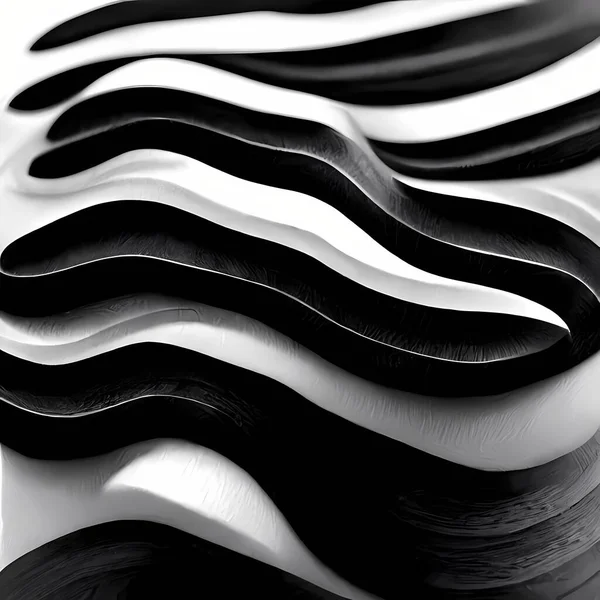 The digital painting has a modern wavy black and white retro background for texture. The harmony of diversity is depicted in the abstract D design. The high quality d illustration makes this painting perfect for any home or office.