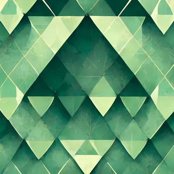 The digital painting has a rhomb-shaped background with a green diamonds pattern. The texture is an illustration of a green diamond.
