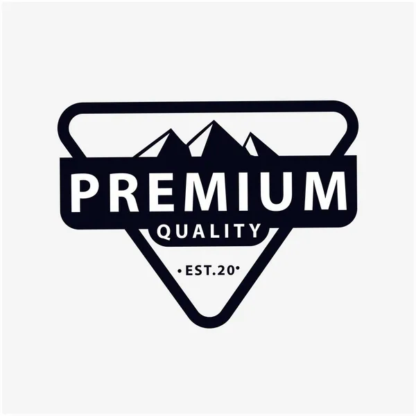 Dreieck Premium Vintage Emblem Vector Design Illustration — Stockvektor