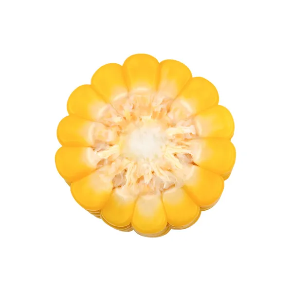 白色背景下的甜玉米 — 图库照片