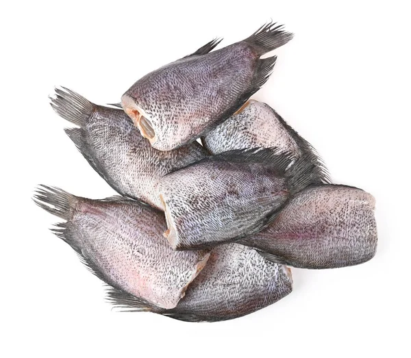 Sun Dried Fish Snakeskin Gourami Fish Pla Salit Trichogaster Pectoralis — Stock Photo, Image