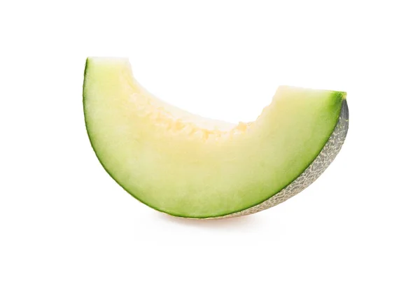 Kantaloupe Melon Skivor Isolerad Vit Bakgrund — Stockfoto